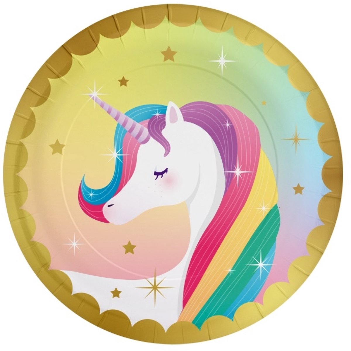 Plates unicorn | 6 stuks